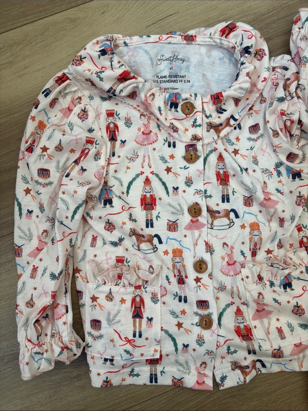 Sweet Honey Pajama set with nutcracker ballet inspired print - Size 4T - Picture 8 of 8